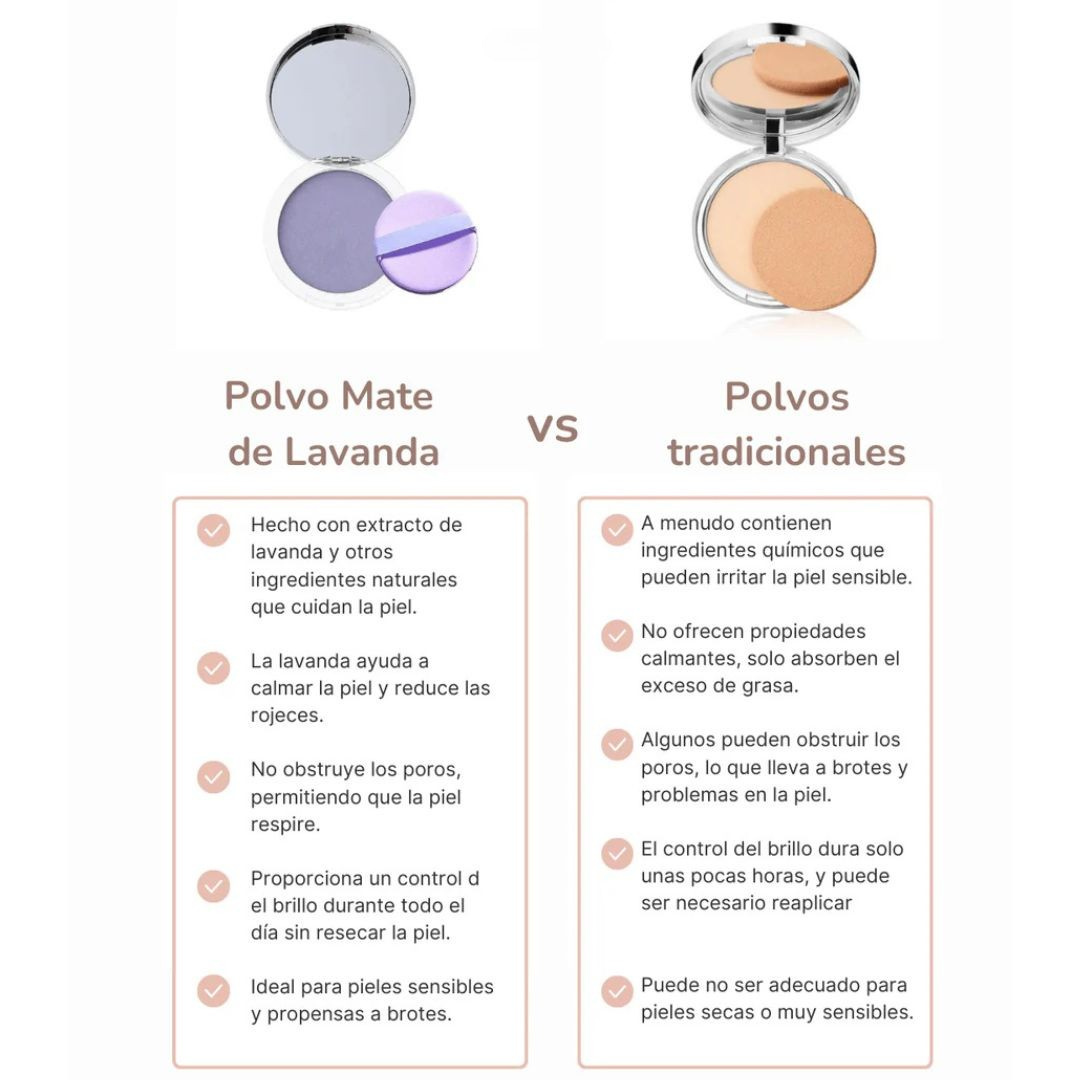 Polvo Mate de Lavanda: Control Óptimo del Brillo
